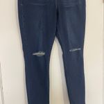 Dear John  GISELE High Waisted Skinny Jeans Dark Wash Distressed Knee Size 31 Photo 5