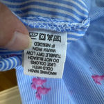 Live 4 Truth Blue White Stripe Pink Flamingo Popover Tunic L Photo 7