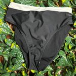 Shade and Shore Black White High Rise Bikini Bottoms Size Medium Photo 0