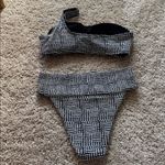 Aerie Jacquard One Shoulder Bandeau Bikini SET Photo 7