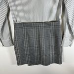 Maje  Shirt Skirt Dress Gray‎ And Black Plaid Women’s Size 2/medium Office Classy Photo 8
