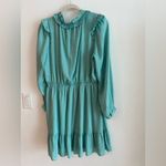 LC Lauren Conrad  Teal Ruffle Long Sleeve Mini Dress Size L Photo 2