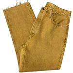 RE/DONE  70s Stovepipe Jeans, Straight Leg, Washed Mustard, Size 32 Photo 13
