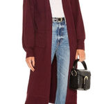 525 America NWT  Long Ribbed Merlot Duster Cardigan Sz XS/S Photo 0