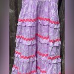J.Marie The Vivian Tiered Ric Rac Midi Dress Purple Size L Photo 3