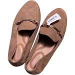 Old Navy Women's Low Heel Taupe Suede Soft Loafers with Gold Accent Sz 7 NWT Photo 3