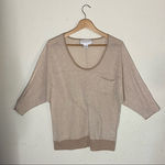 Brochu Walker tan & white striped shirt Photo 0