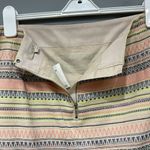 Loft Mini Skirt Striped Geometric Career Casual Cute Skirt Size Small Photo 3