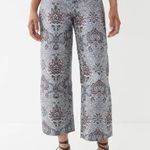 Urban Outfitters UO Juliet Cropped Jacquard Pant Size 4 Blue Gray Orange Photo 1