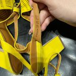 Franco Sarto Starla Leather Breatheable Chunky Laser Perforated Block cutoffs Pumps High Heels Sandals Photo 9