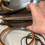 MICHAEL KORS patent leather MERCER Studio messenger Tote, Preloved, beautiful! Black Photo 1