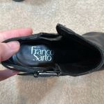 Franco Sarto Black Ankle Chunky Heel Buckle Leather Booties Boots Women Size 6M Photo 6