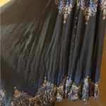 Free People Be My Baby Printed Button Front Midi Dress in Blue & Black Photo 5