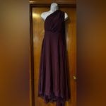 Woman’s Elegant Convertible Chiffon Plum Dress Size 10 Purple Photo 3