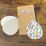 None Unicorn Studs Succulent Plant Dangle Earrings Foil‎ Photo 4