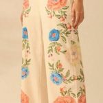 Women’s boho tropical Flower print casual pants Orange Size M Photo 0