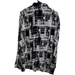 Ethyl Clothing Top Womens Size 2XL Black Long Sleeve Button Up Patchwork NWT Photo 2