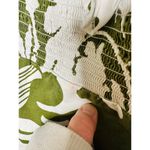 LA DOUBLEJ Green White Printed Puffed Sleeves Square Neckline Mini Dress Size L Size L Photo 4