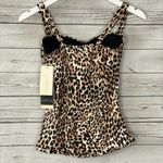 Gottex Profile  Leopard Wild Thing Underwire Tankini Swim Top Size 32D Slimming Photo 3