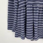 Modcloth Peplum Long Sleeve Knit Top Blue White Striped Photo 5