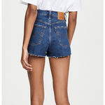 Levi's Ribcage Shorts Blue High Rise Cutoff Jean Shorts Size 26 Photo 1