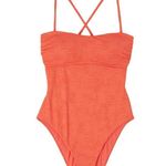 Lucky Brand Doheny Beach One Piece Swimsuit in Coral Orange Photo 1