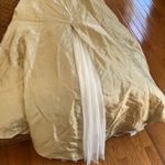 Vera Wang NWT  gold sleeveless gown tulle train Photo 8