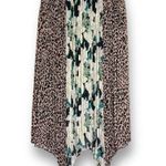 Anthropologie Skirt Small SEN Pleated Animal Print Floral Asymmetrical Pull On Photo 0