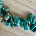 Bold Turquoise Nugget & Red Coral Statement Necklace Blue Photo 9