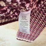 Talbots Tweed Crewneck Cardigan Sweater burgundy purple knit wool blend preppy Photo 8