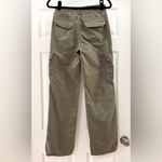 ZARA Cargo Pants High Rise Straight Leg Army Green Pockets Silver Relaxed fit 2 Photo 12