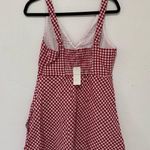 Abercrombie & Fitch Abercrombie Linen Red Gingham Mini Dress Photo 1