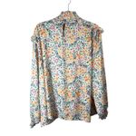 Summer Salt White Floral Long Sleeve Blouse Preppy Office Womens Plus 1xl Photo 5