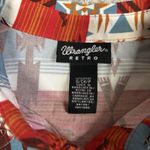 Wrangler  Retro Pearl Snap Shirt Womens Small Cowgirl Rodeo Red Blue Southwestern Photo 4