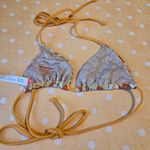 Free People NWOT FP Beach Michelle Printed Triangle Gold Coast Bikini Top S Photo 5