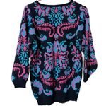 Vintage EAST HOLLOW ROAD women's large 90's metallic crewneck sweater retro knit Blue Size M Photo 2