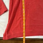 J Jill Tab Sleeve Hoodie Shirt Cotton Red Size S Pocket Casual Relaxed Fit Photo 5