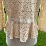 INC Cream Lace Jacket Size M Photo 8