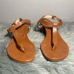 Casadei Casadel Leather Slingback Thong Sandals Heel Size 7.5 Photo 1