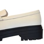 Quince Like New  Italian Leather Lug Sole Loafers Bone Size 7 Photo 5