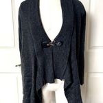 Cable & Gauge  grey front buckle cardigan sweater Photo 0