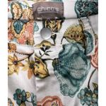 Chico's  WOMEN'S SIZE 0 ANKLE LENGTH STRETCH WHITE FLORAL PANTS WITH POCKETS Photo 5