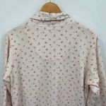 Vintage Cabernet Cottagecore Nightgown Robe LP White Floral Zip Front Pockets Size L Photo 3