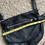 Lulu beautiful vegan leather tassel saddle crossbody bag Black Photo 11