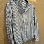 BeachLunchLounge Blue and White Striped Button-Up Shirt Photo 1
