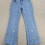 No Boundaries No‎ Boundaries Juniors Jeans 7 Blue Light Wash Floral Embroidered Bootcut Y2K Photo 0