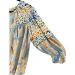 Umgee Good Idea Boho Mixed Abstract Leopard Print Sage Green Blouse Top Small Photo 3