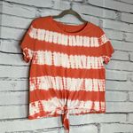 Natural Reflections Orange & White Tie‑Dye Tee Sz S/P Cotton Streetwear Festival Photo 2