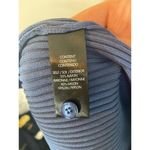 WAYF  Midi ribbed blue skirt off center slit size L NWT Photo 2