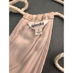 Splendid Collection Peach & Beige Sleeveless Drawstring Maxi Sundress Dress S Photo 3